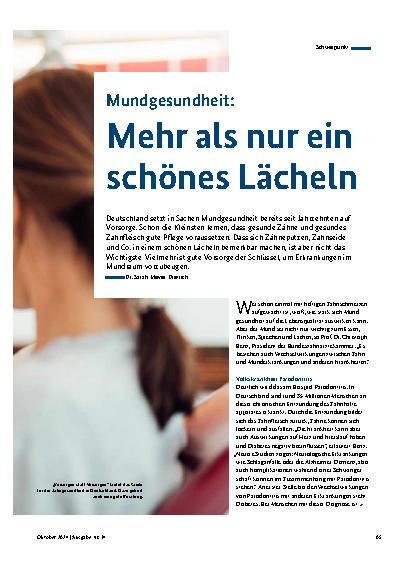 Vorschauseite 2: Mundgesundheit: Mehr als nur ein schönes Lächeln