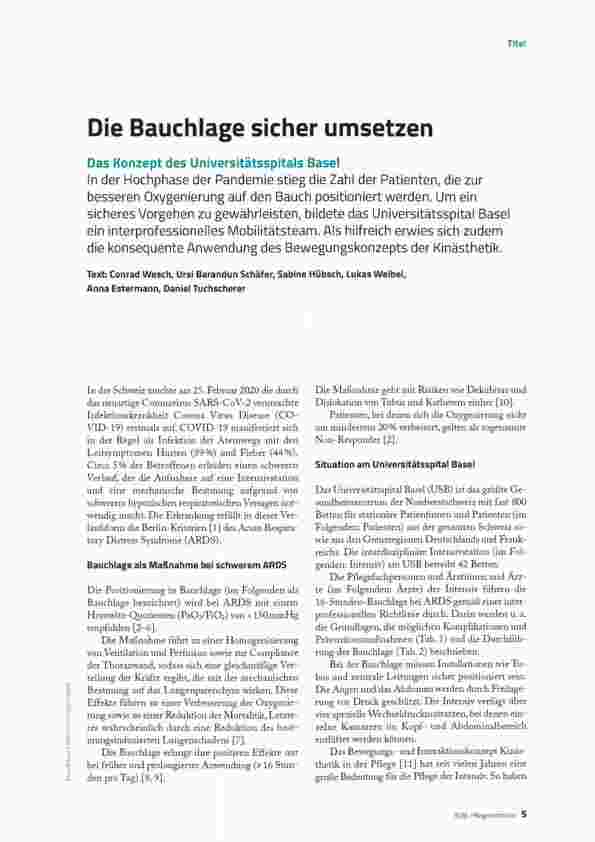 Vorschauseite 2: Die Bauchlage sicher umsetzen