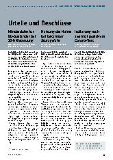 Vorschauseite 1: Urteile und Beschlüsse