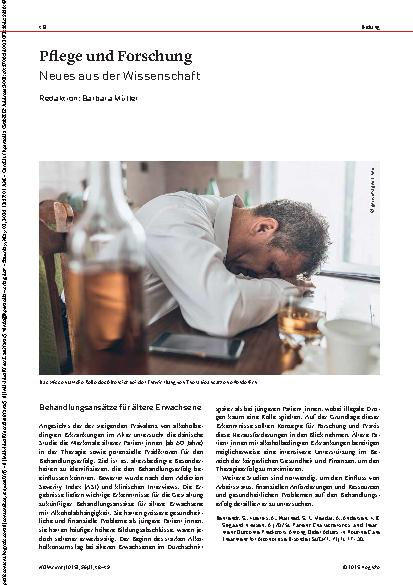 Vorschauseite 1: Pflege und Forschung Neues aus der Wissenschaft