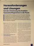 Vorschauseite 1: Herausforderungen und Lösungen bei der Umsetzung des Krankenhauszukunftsgesetzes in die Praxis