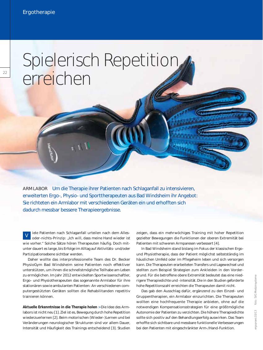 Vorschauseite 1: Armlabor ? Spielerisch Repetition erreichen