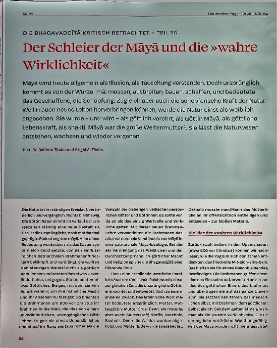Vorschauseite 1: Der Schleier der Maya und die »wahre Wirklichkeit«