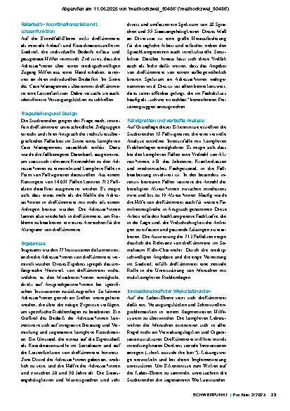 Vorschauseite 2: Das Modell die Kümmereiintegrierte Gesundheitsversorgung praktisch umgesetzt