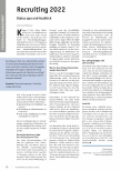 Vorschauseite 1: Recruiting 2022 Status quo und Ausblick