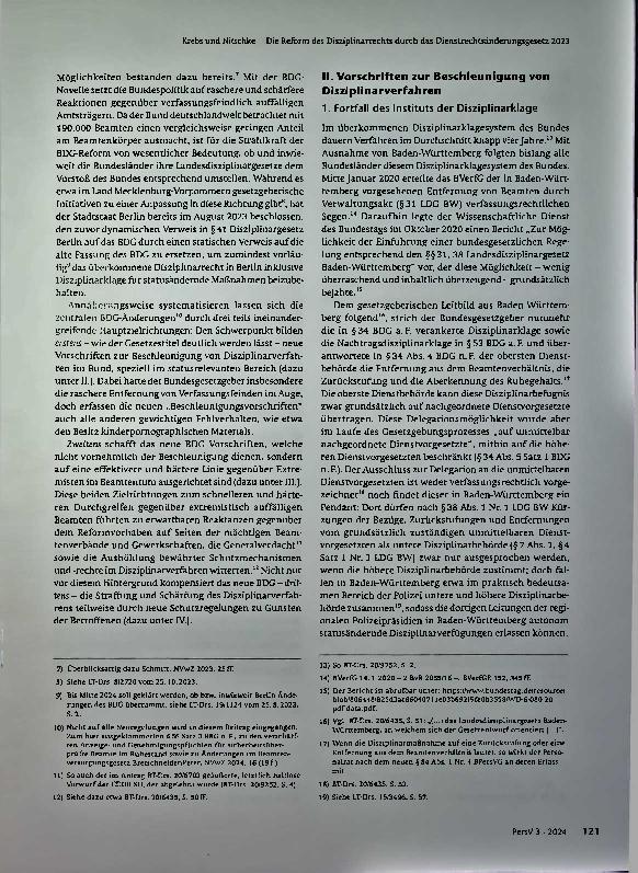 Vorschauseite 2: Die Reform des Disziplinarrechts durch das Dienstrechtsänderungsgesetz 2023.