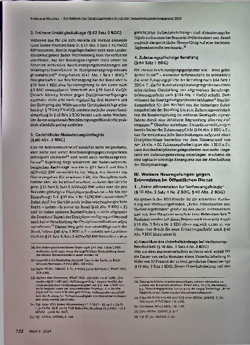 Vorschauseite 3: Die Reform des Disziplinarrechts durch das Dienstrechtsänderungsgesetz 2023.