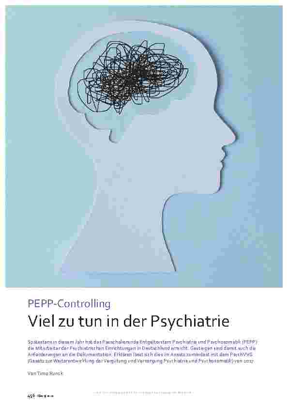 Vorschauseite 1: PEPP-Controlling: Viel zu tun in der Psychiatrie