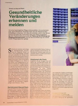 Vorschauseite 1: Gesundheitliche Veränderungen erkennen und melden