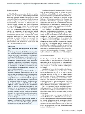Vorschauseite 5: Interprofessionelle BETA-MeH-Intervention: Kooperation von Fallmanagement und Fachkraft für betriebliche Intervention