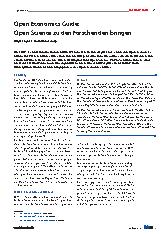 Vorschauseite 1: Open Economics Guide: Open Science zu den Forschenden bringen
