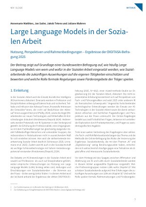 Vorschauseite 1: Large Language Models in der Sozialen Arbeit