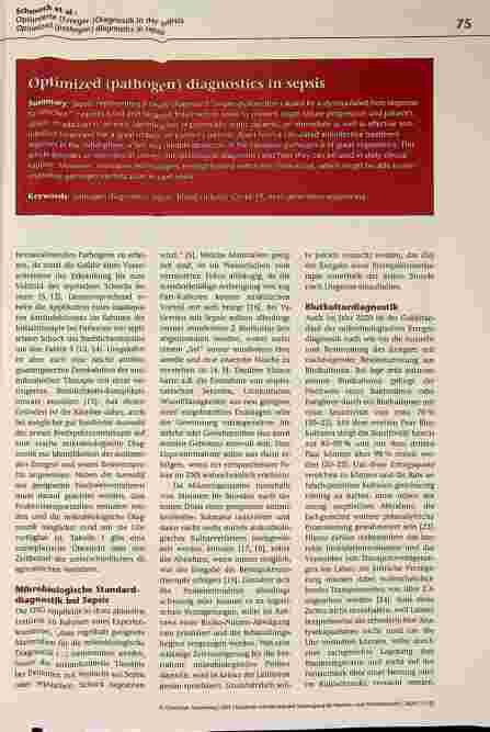 Vorschauseite 2: Optimierte (Erreger-)Diagnostik in der Sepsis