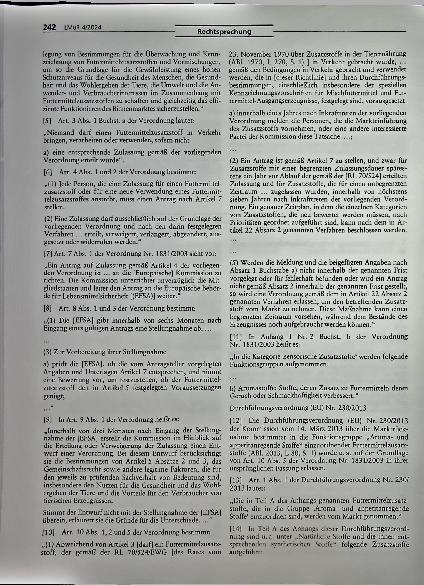 Vorschauseite 2: Übereinstimmung futtermittelrechtlicher Vorschriften mit der Grundrechte-Charta