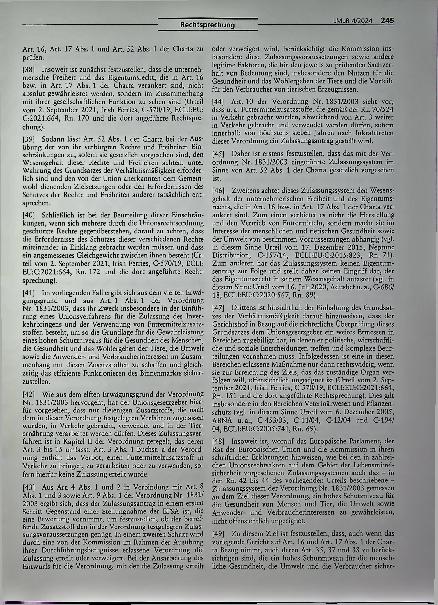 Vorschauseite 5: Übereinstimmung futtermittelrechtlicher Vorschriften mit der Grundrechte-Charta