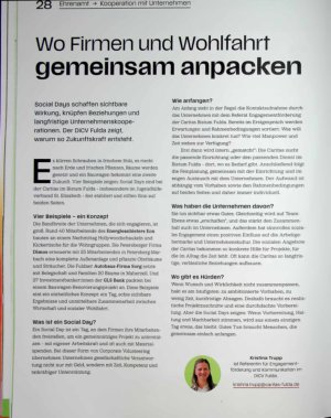 Vorschauseite 1: Wo Firmen und Wohlfahrt gemeinsam anpacken
