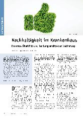 Vorschauseite 1: Nachhaltigkeit im Krankenhaus: Ein erster Überblick und Handlungsansätze zur Etablierung