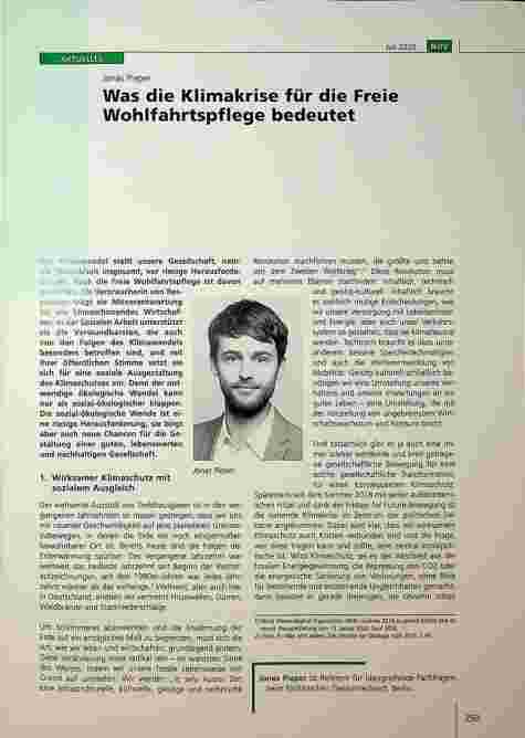 Vorschauseite 1: Was die Klimakrise für die Freie Wohlfahrtspflege bedeutet