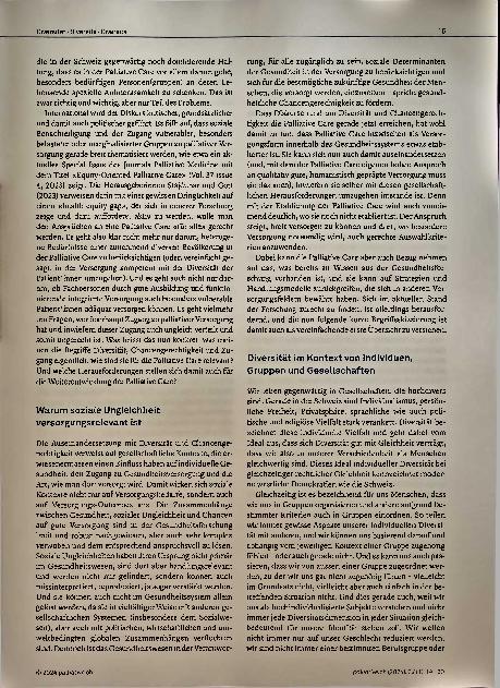 Vorschauseite 2: Der neue Fokus auf Chancengerechtigkeit in der Palliativversorgung