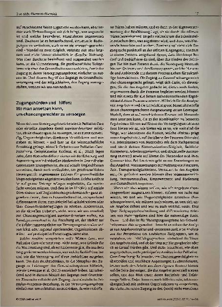 Vorschauseite 4: Der neue Fokus auf Chancengerechtigkeit in der Palliativversorgung