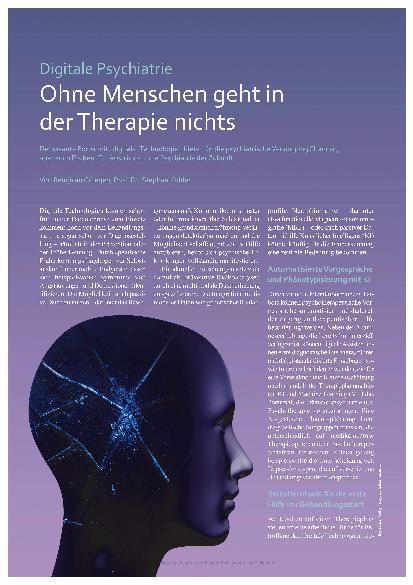 Vorschauseite 1: Digitale Psychiatrie: Ohne Menschen geht in der Therapie nichts.