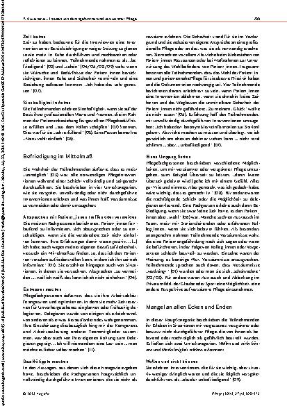 Vorschauseite 5: Erleben von Pflegefachpersonen in Bezug auf durchgeführte und versäumte Pflege