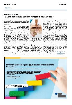 Vorschauseite 1: Taschengeld ist auch im Pflegeheim pfändbar.