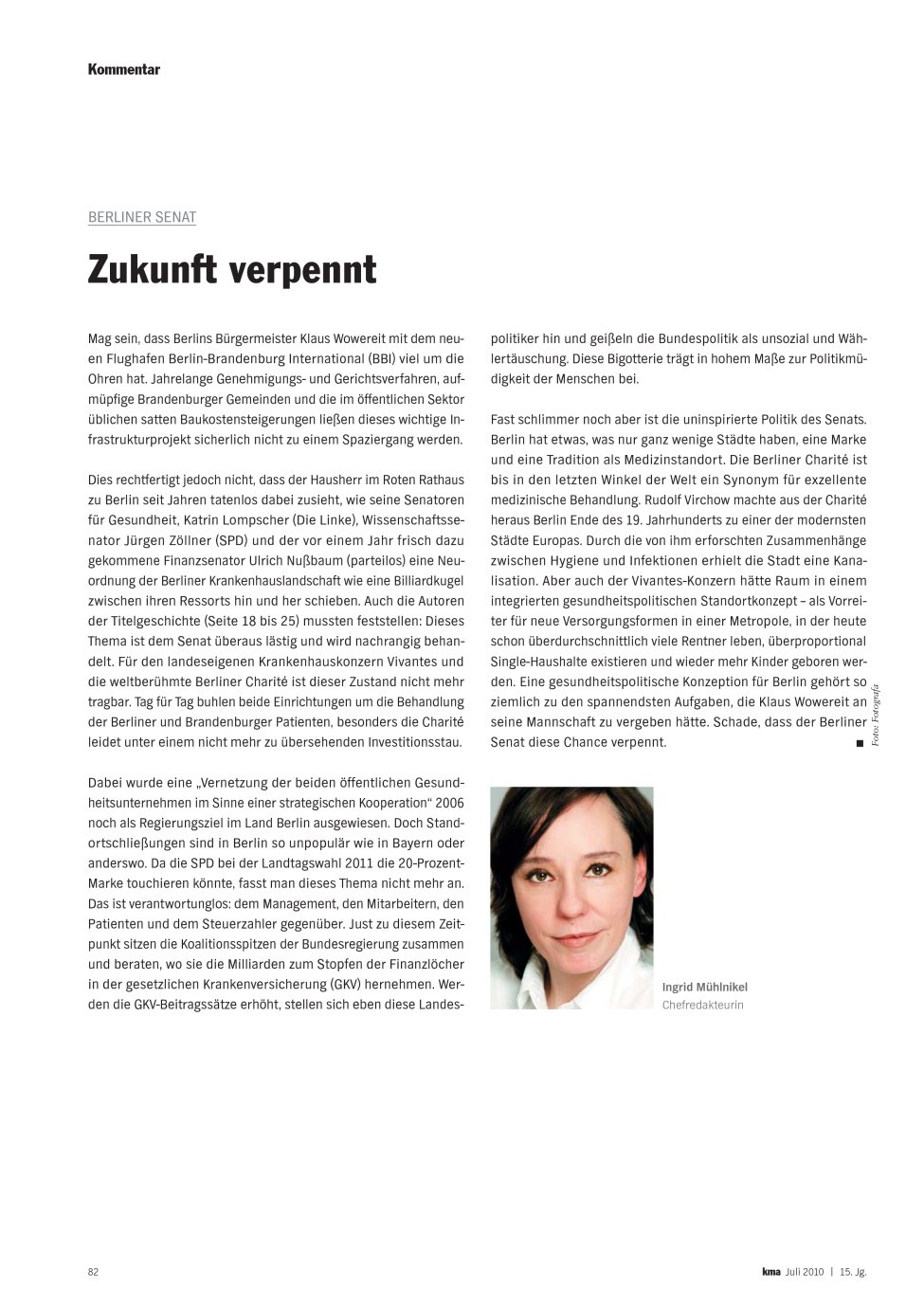 Vorschauseite 1: Zukunft verpennt