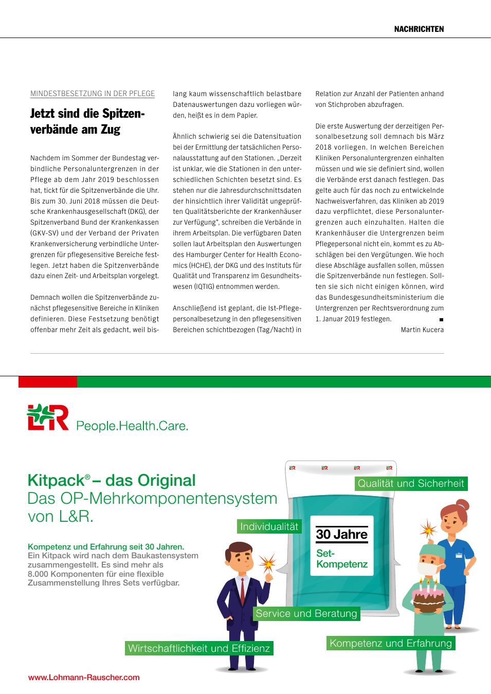 Vorschauseite 1: Mindestbesetzung in der Pflege: Jetzt sind die Spitzenverbände am Zug