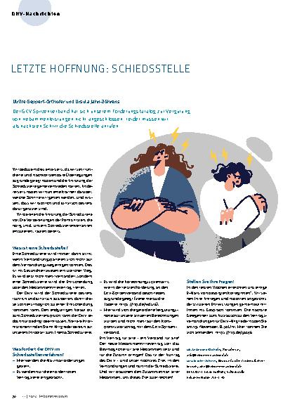 Vorschauseite 1: Letzte Hoffnung: Schiedsstelle
