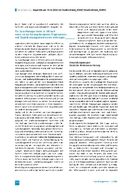 Vorschauseite 5: Verantwortung im Case Management auf Organisationsebene