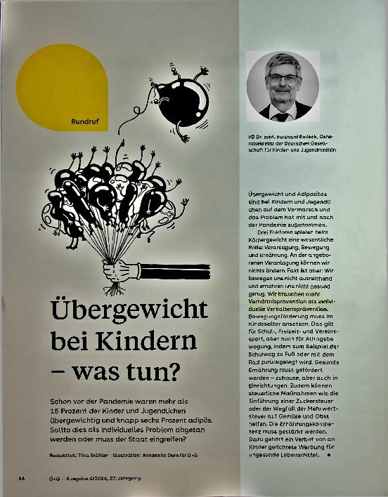 Vorschauseite 1: Übergewicht bei Kindern - was tun?