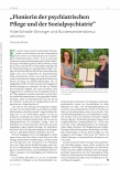 Vorschauseite 1: "Pionierin der psychiatrischen Pflege und der Sozialpsychiatrie"