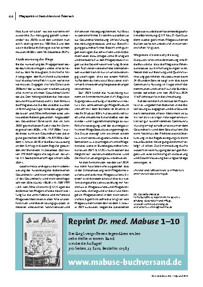 Vorschauseite 3: Langzeitpflege und Pflegeberuf: Wo und wie sich Österreich einen Vorsprung erarbeitet hat.