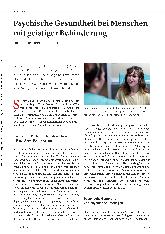 Vorschauseite 1: Psychische Gesundheit bei Menschen mit geistiger Behinderung