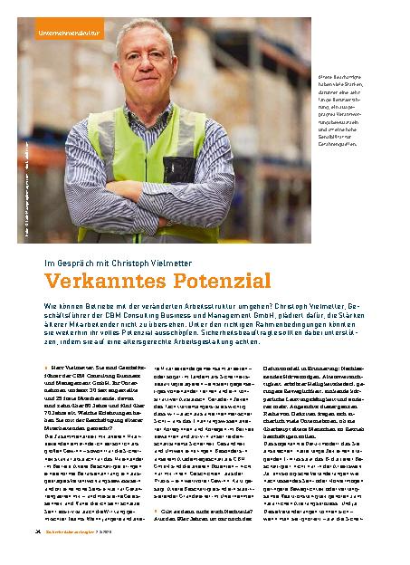 Vorschauseite 1: Im Gespräch mit Christoph Vielmetter Verkanntes Potenzial