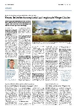 Vorschauseite 1: Corrected: Neues Betreiberkonzept setzt auf regionale Pflege-Cluster