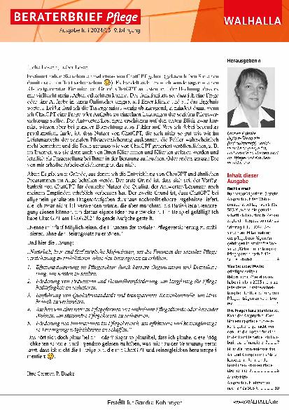 Vorschauseite 1: Beraterbrief Pflege Heft 13-2024