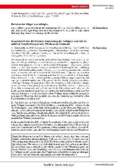 Vorschauseite 3: Beraterbrief Pflege Heft 13-2024