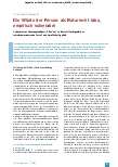 Vorschauseite 1: Die Würde der Person: als Naturrecht tabu, empirisch vulnerabel.