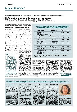 Vorschauseite 1: Wiedereinstieg ja, aber...