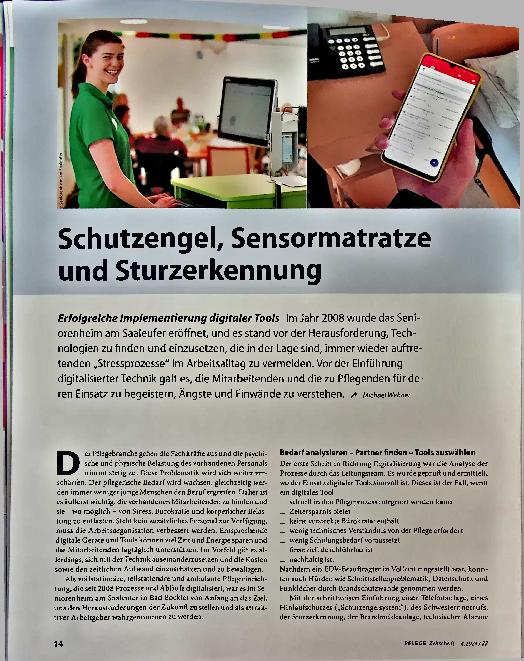 Vorschauseite 1: Schutzengel, Sensormatratze und Sturzerkennung