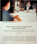 Vorschauseite 1: Neues Insolvenzrecht bringt kürzere Restschuld-Laufzeit.