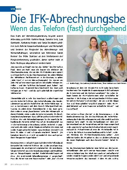 Vorschauseite 1: Die IFK-Abrechnungsberatung: Wenn das Telefon (fast) durchgehend klingelt