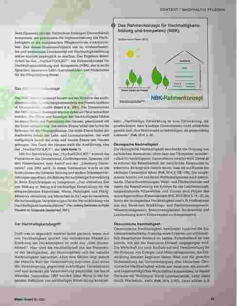 Vorschauseite 2: Bildung für den Klimaschutz „NurSusTOOLKIT“ - für eine nachhaltige Pflegepraxis