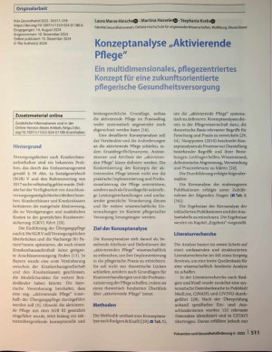 Vorschauseite 1: Konzeptanalyse „Aktivierende Pflege"