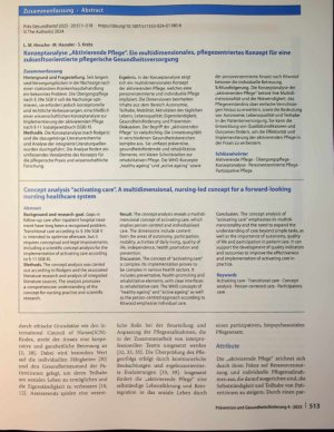 Vorschauseite 3: Konzeptanalyse „Aktivierende Pflege"