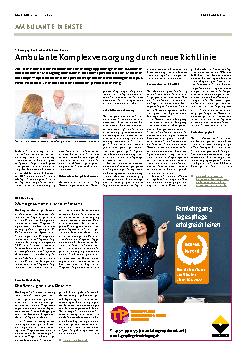 Vorschauseite 1: Ambulante Komplexversorgung durch neue Richtlinie