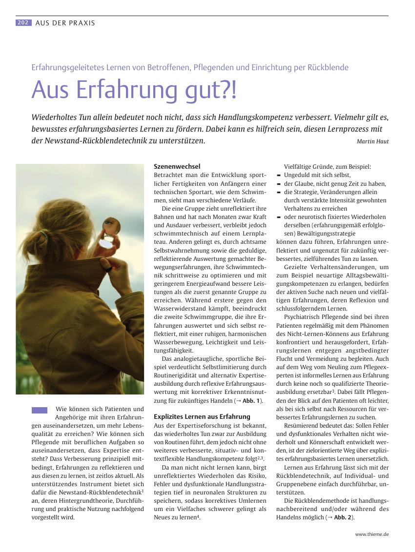 Vorschauseite 1: Aus Erfahrung gut?!