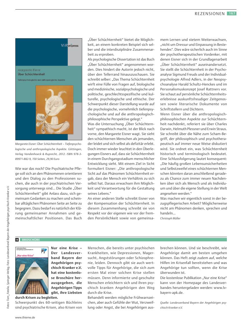 Vorschauseite 1: Über Schüchternheit – Tiefenpsychologische und anthropologische Aspekte